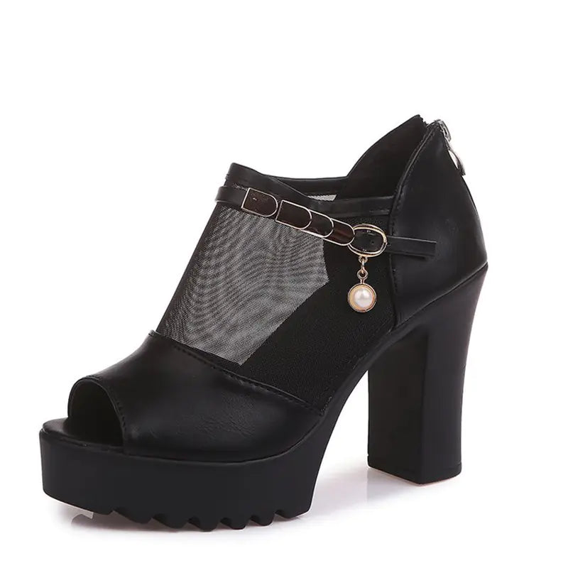Casual Women’s Platform Thick Heel Fish Mouth Sandals