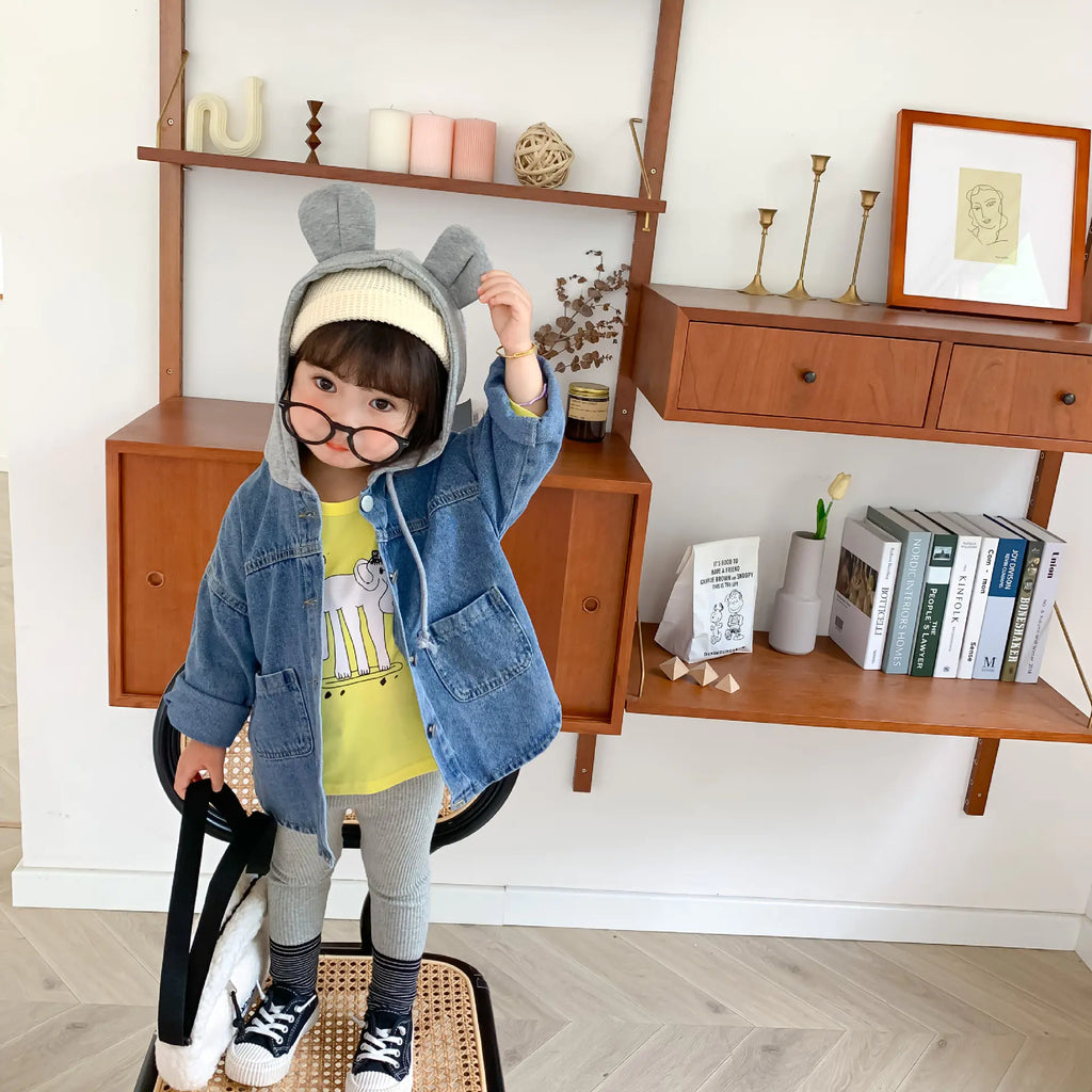 Children's Long Sleeve Denim Jacket for Boys and Girls