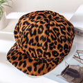 Women's Leopard Print Octagonal Hat Cotton Newsboy Cap - Image 3