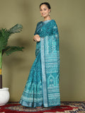 Elegant sky blue cotton saree perfect for casual daytime wear