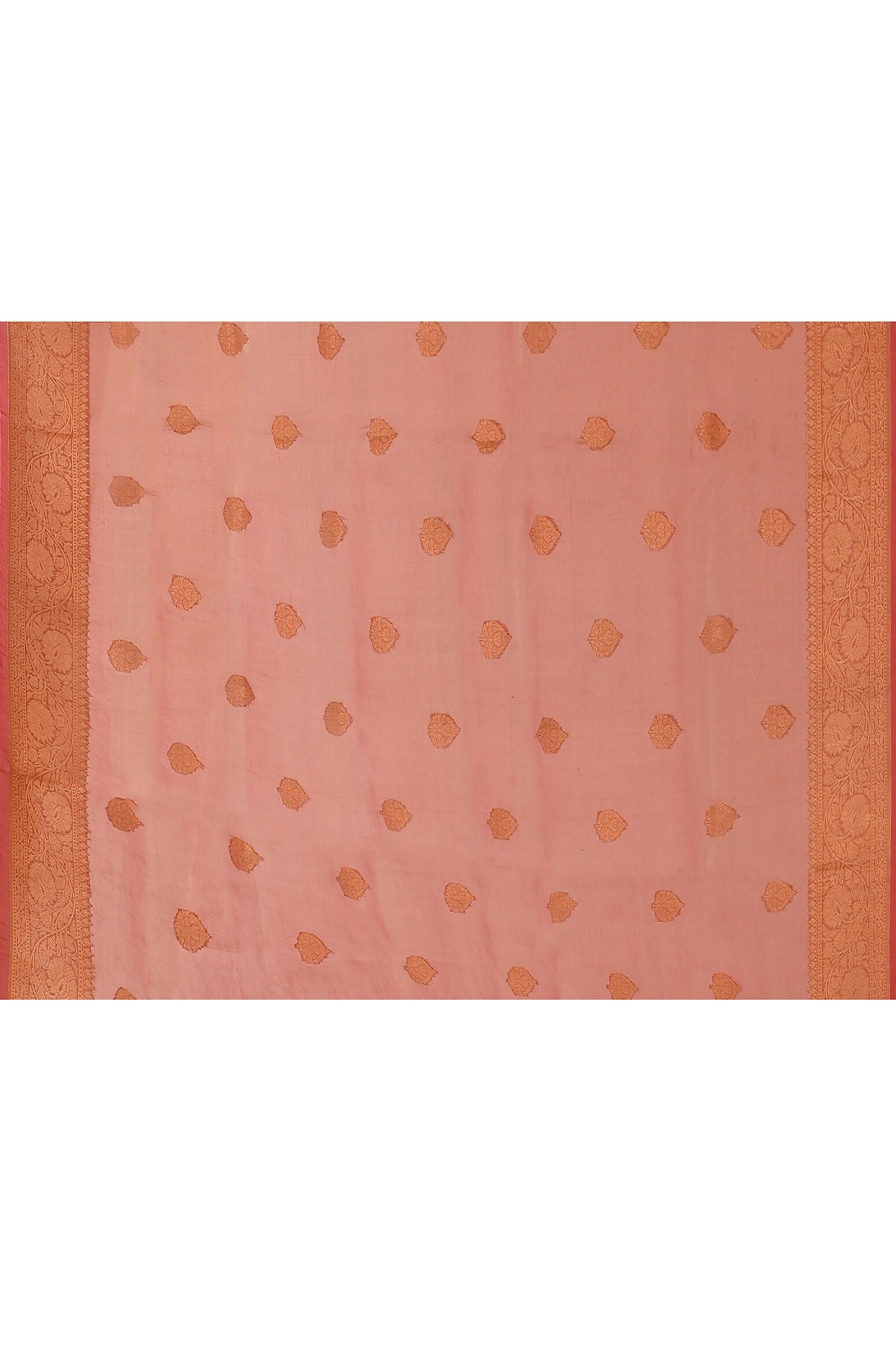 Rose Gold Banarasi Tissue Pure Silk Handloom Saree
