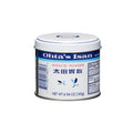 A white and blue can of Ohta's Isan herbal antacid powder for digestive health