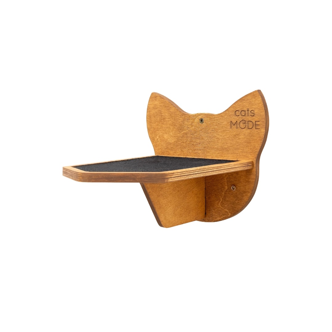 Oak Wooden Cat Steps Wall-Mounted Climbing Shelf for Cats