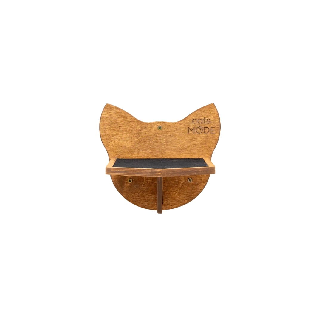 Oak Wooden Cat Steps Wall-Mounted Climbing Shelf for Cats