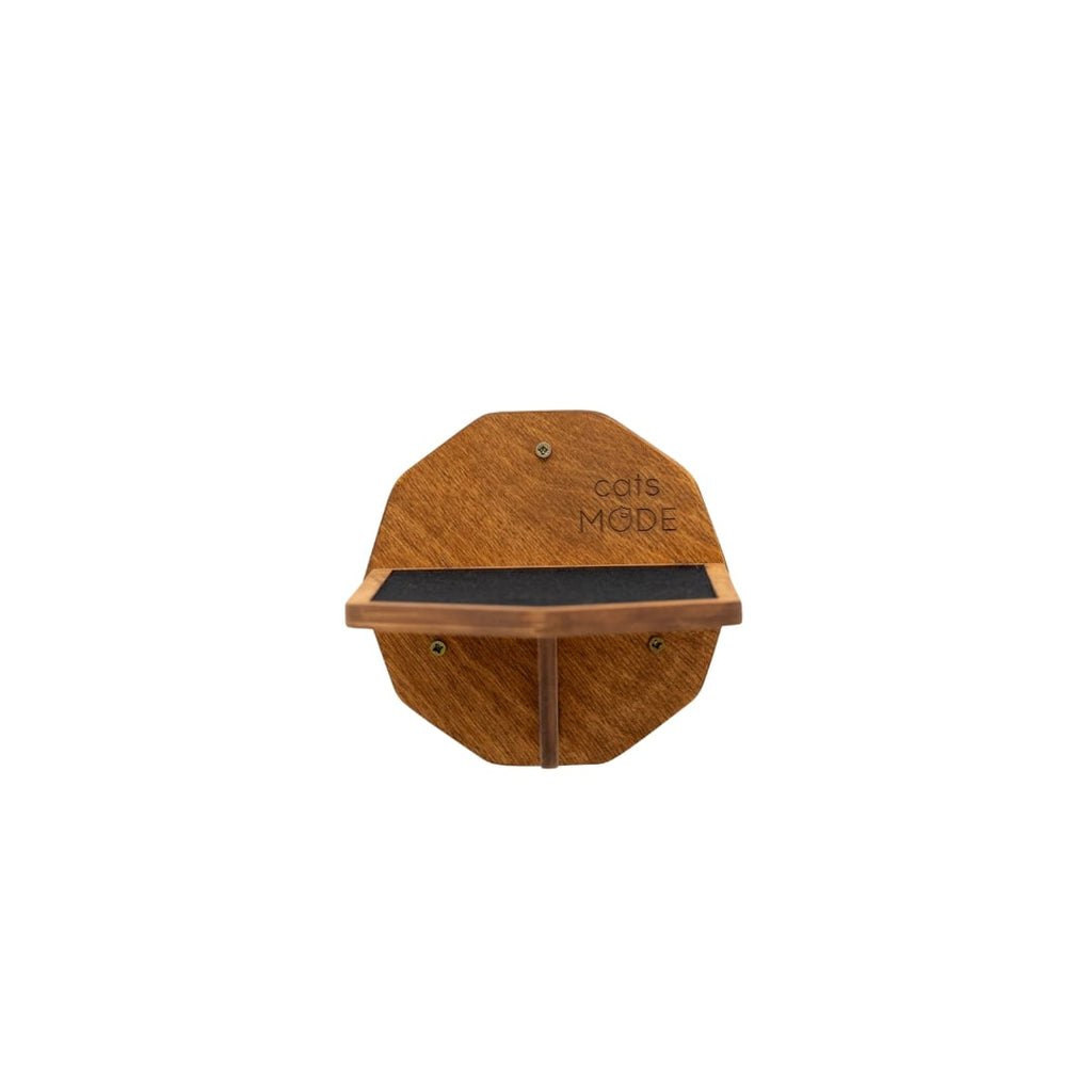 Modern Oak Hexagon Cat Wall Step with Non-Slip Felt Surface