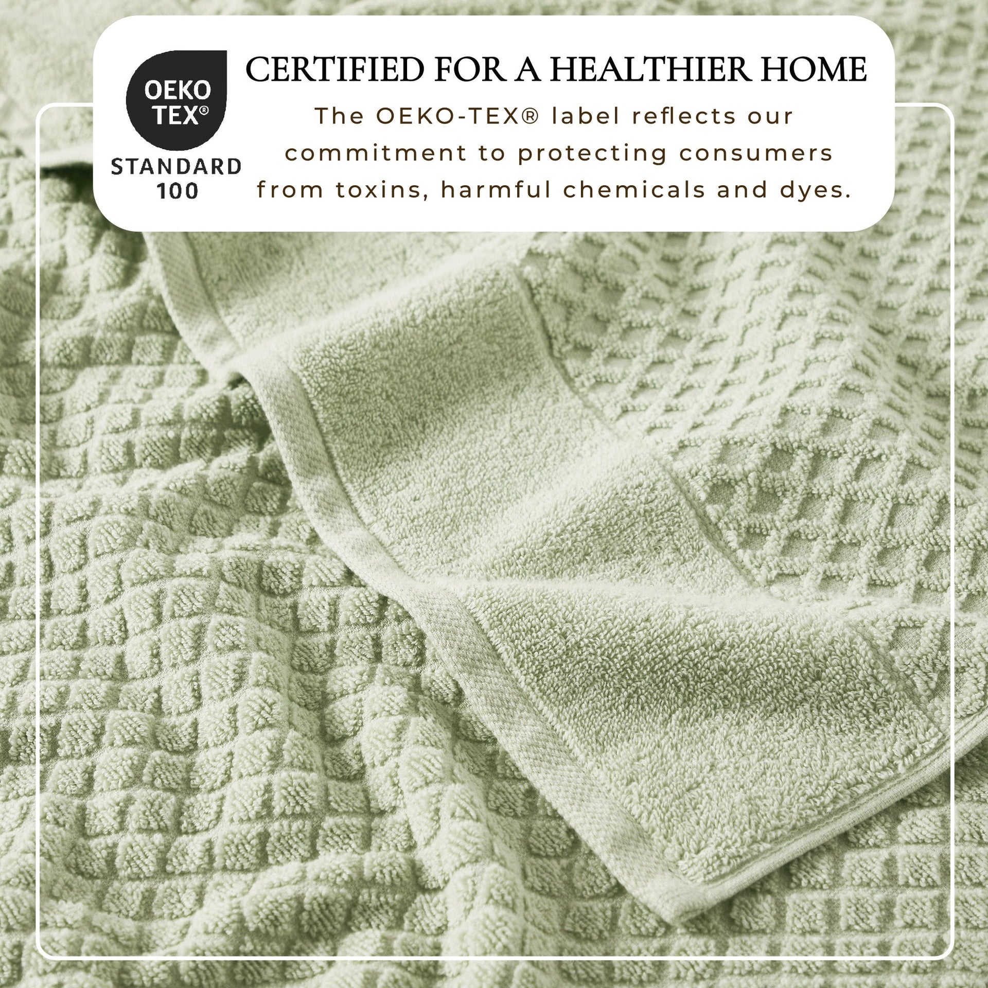 Cotton Diamond Waffle Weave Bath Towel Set - Grayson Collection