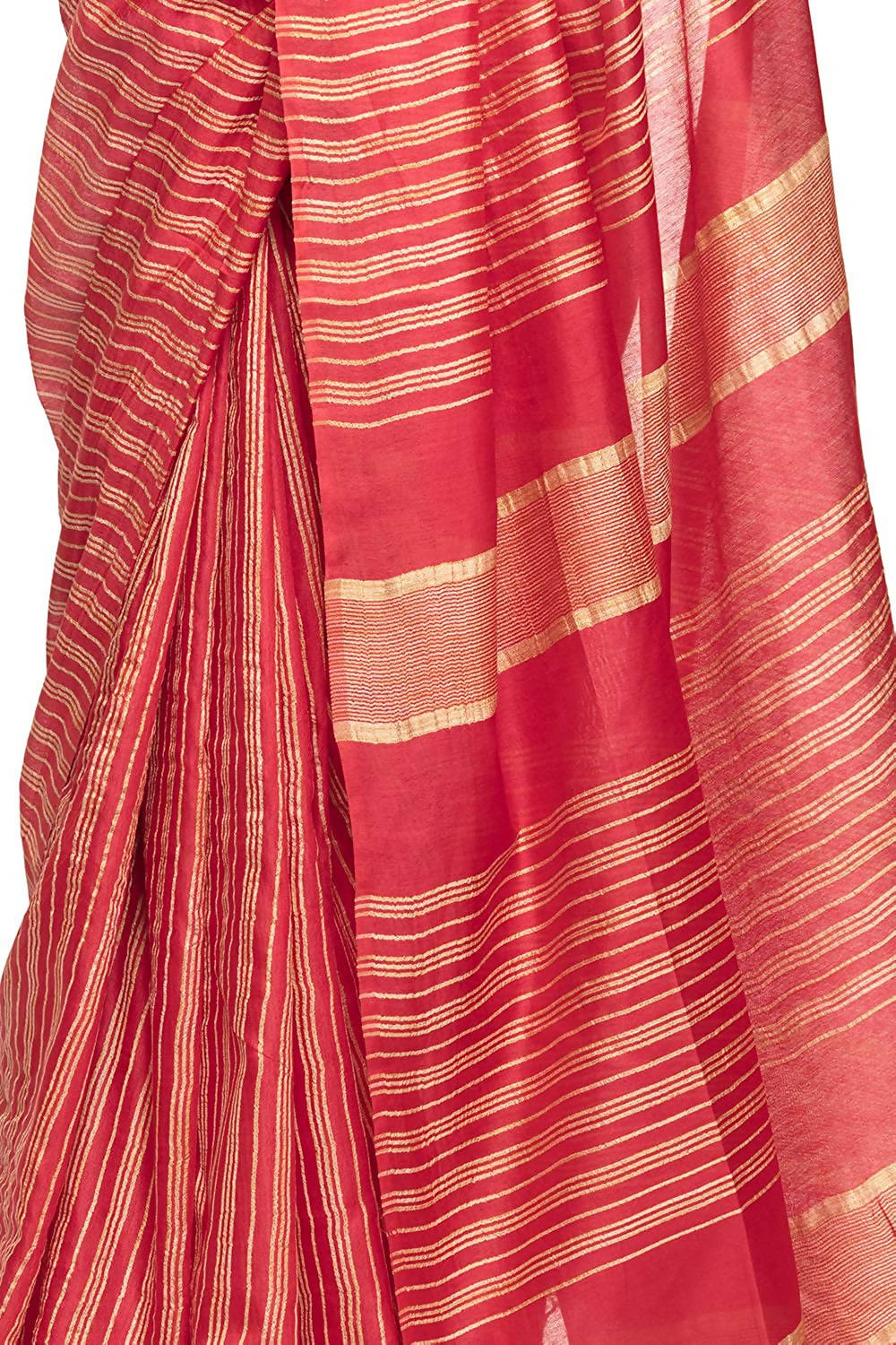 Red Bhagalpuri Saree with Matching Blouse Piece for Party Wear