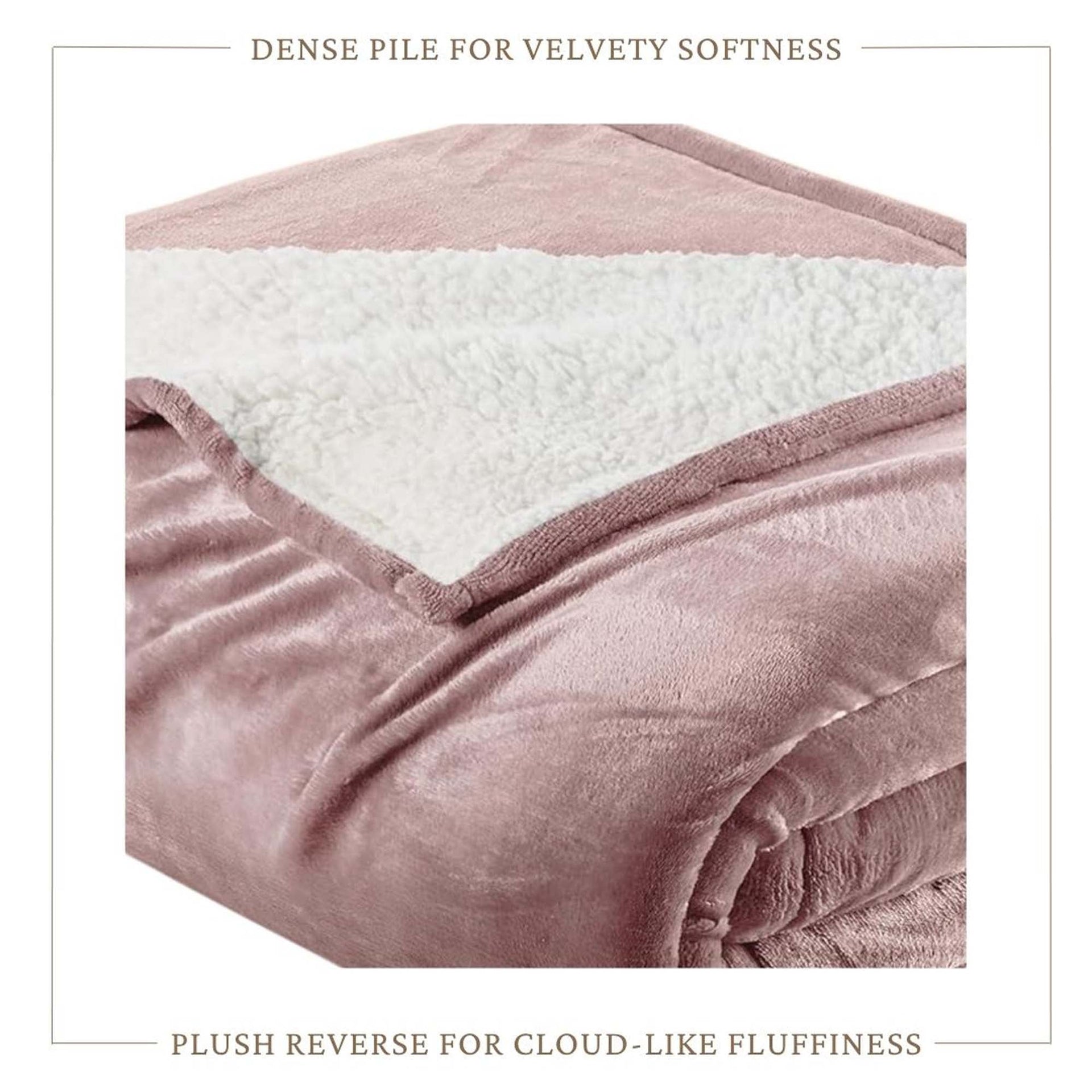 White Velvet Plush Sherpa Reversible Bed Blanket Ultra Soft - Image 15