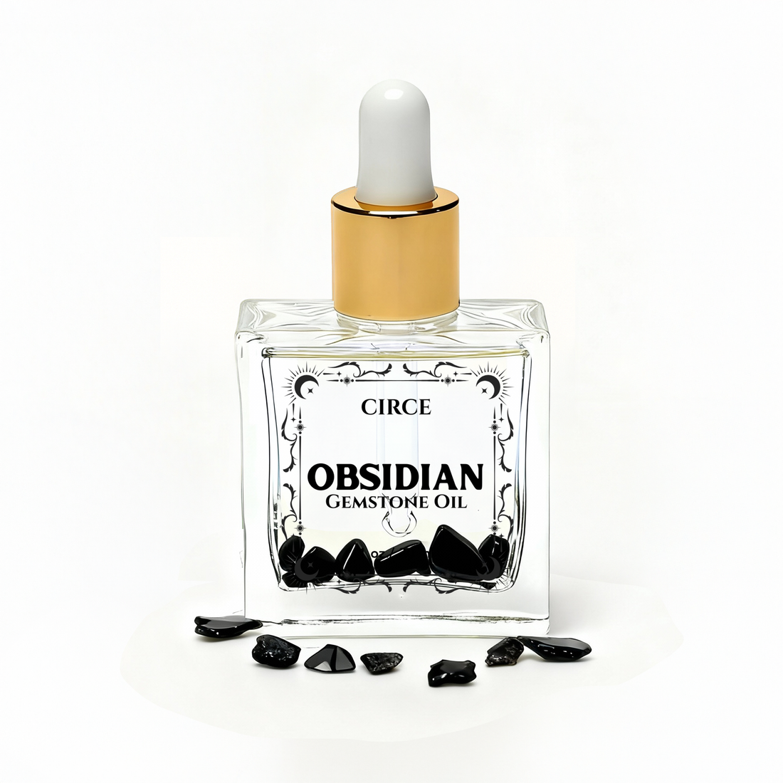 Crystal Body Oil Trio – Rose Quartz, Citrine & Obsidian Discovery Set