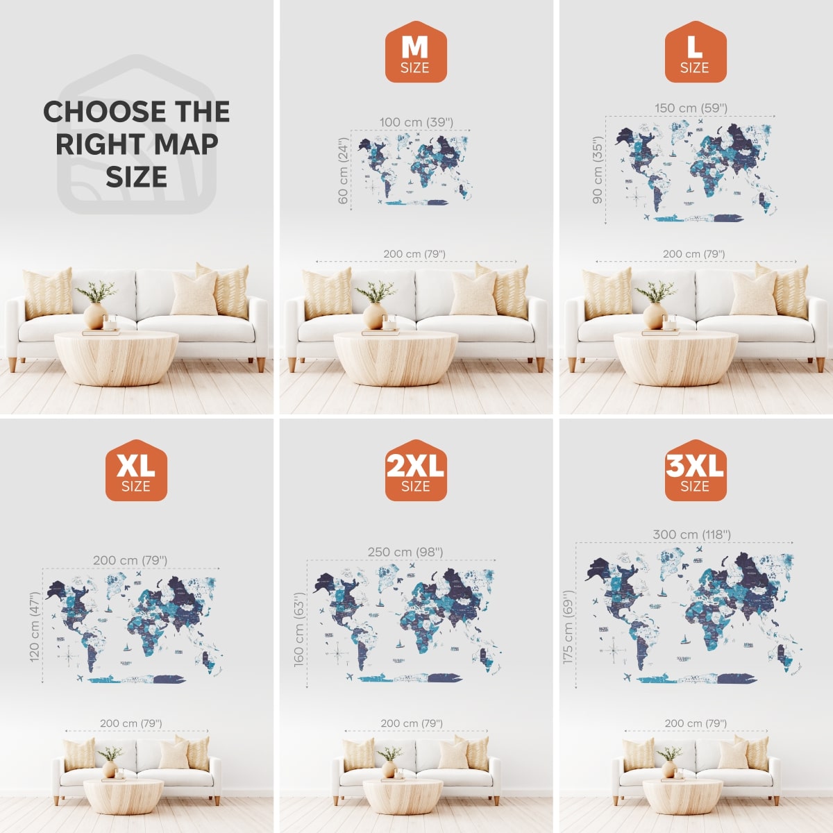 3D Wooden World Map Ocean Edition - Wall Art Decor