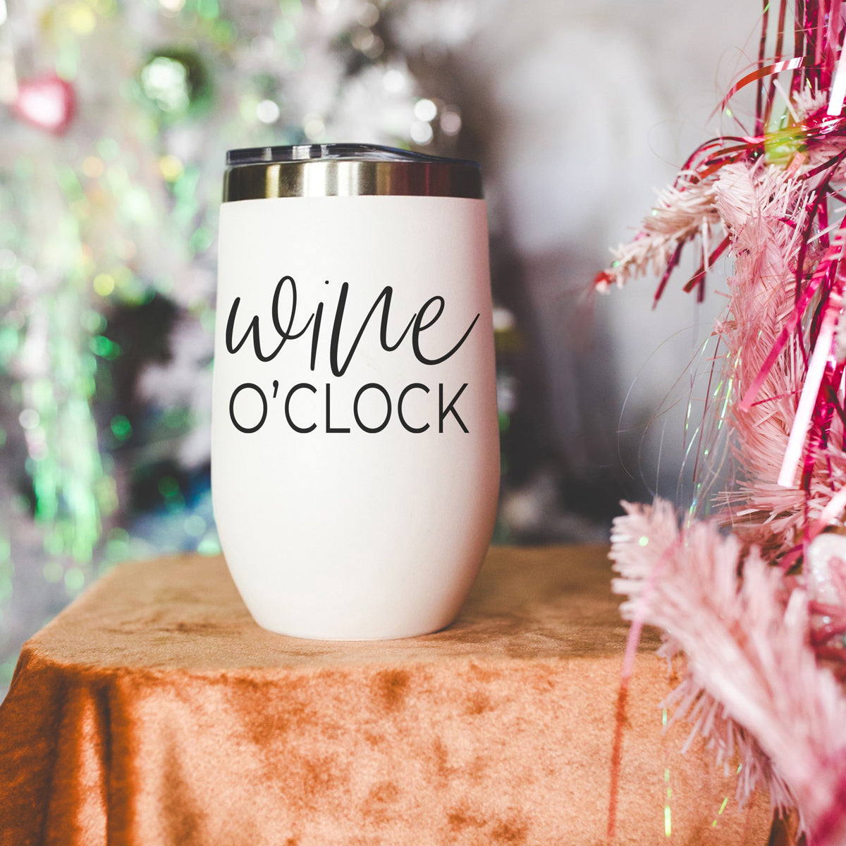 Wine O'Clock 17oz Stainless Steel Insulated Wine Tumbler White - Image 16