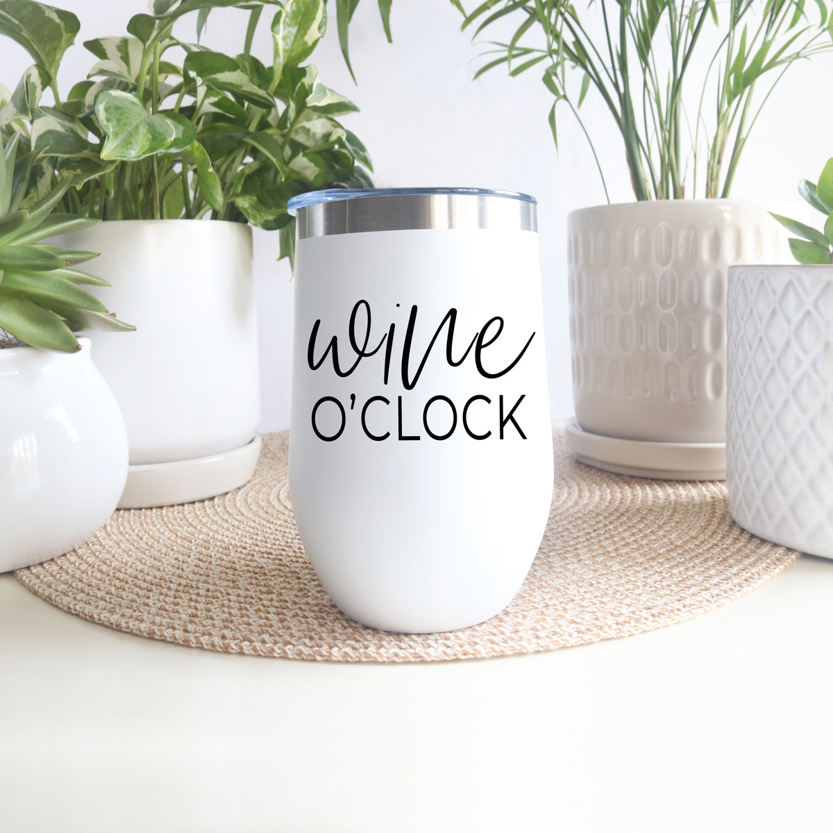 Wine O'Clock 17oz Stainless Steel Insulated Wine Tumbler White - Image 20