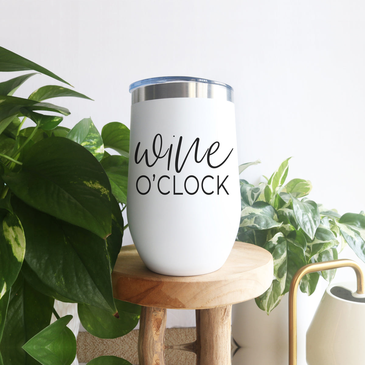 Wine O'Clock 17oz Stainless Steel Insulated Wine Tumbler White - Image 19