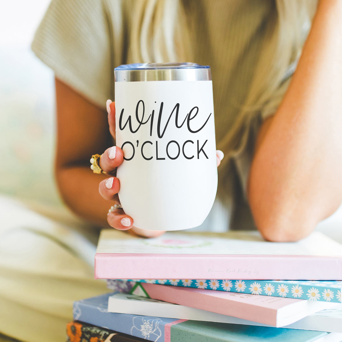 Wine O'Clock 17oz Stainless Steel Insulated Wine Tumbler White - Image 48