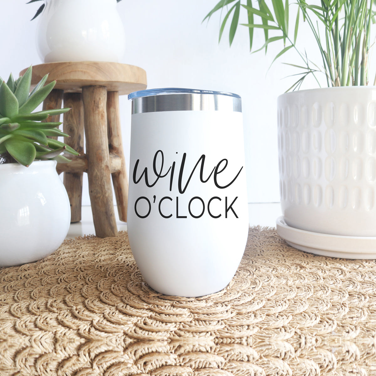 Wine O'Clock 17oz Stainless Steel Insulated Wine Tumbler White - Image 29