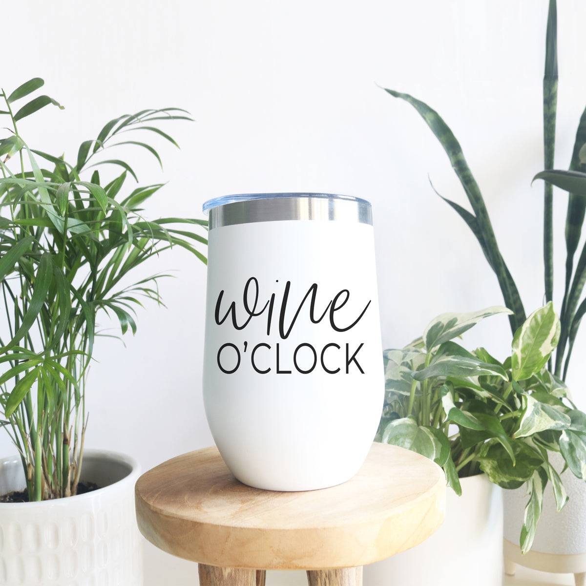 Wine O'Clock 17oz Stainless Steel Insulated Wine Tumbler White - Image 26