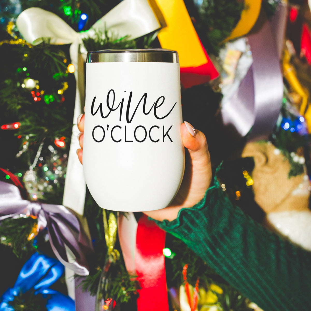Wine O'Clock 17oz Stainless Steel Insulated Wine Tumbler White - Image 30
