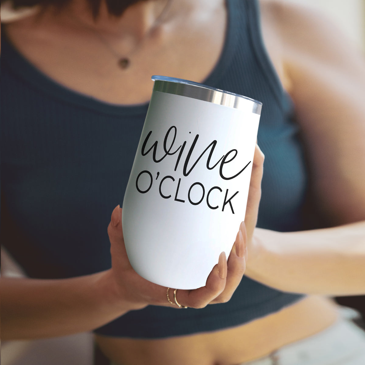 Wine O'Clock 17oz Stainless Steel Insulated Wine Tumbler White - Image 40