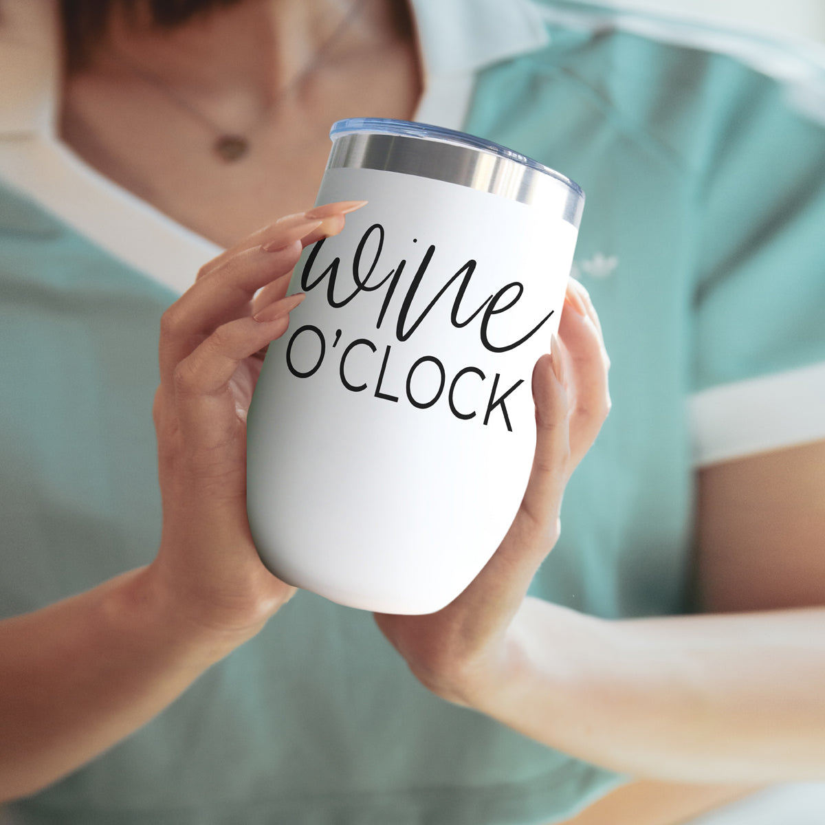 Wine O'Clock 17oz Stainless Steel Insulated Wine Tumbler White - Image 41