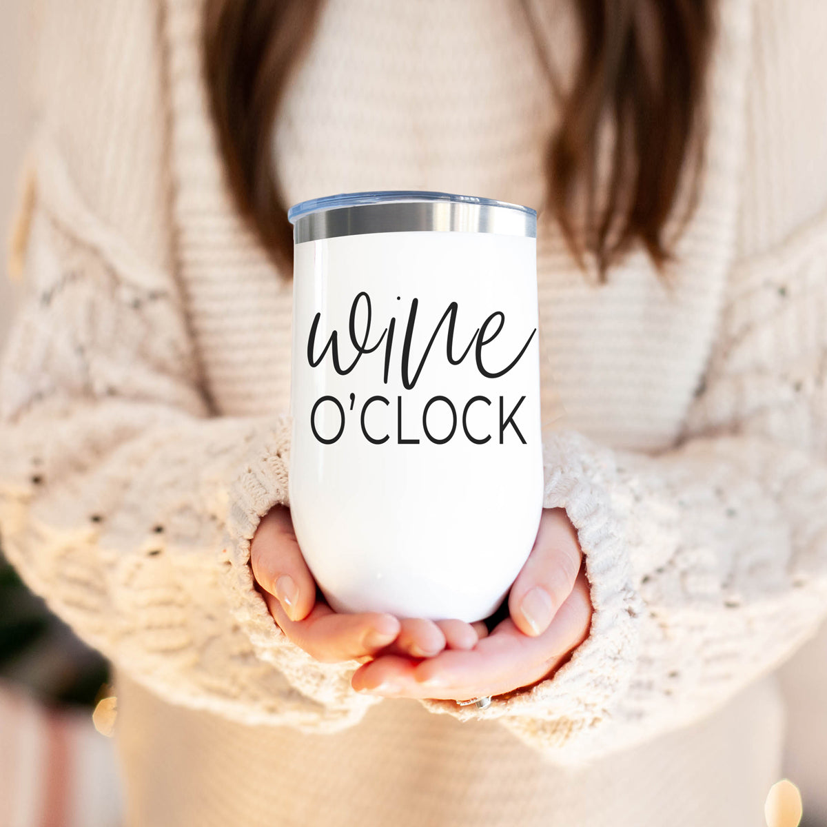 Wine O'Clock 17oz Stainless Steel Insulated Wine Tumbler White - Image 42