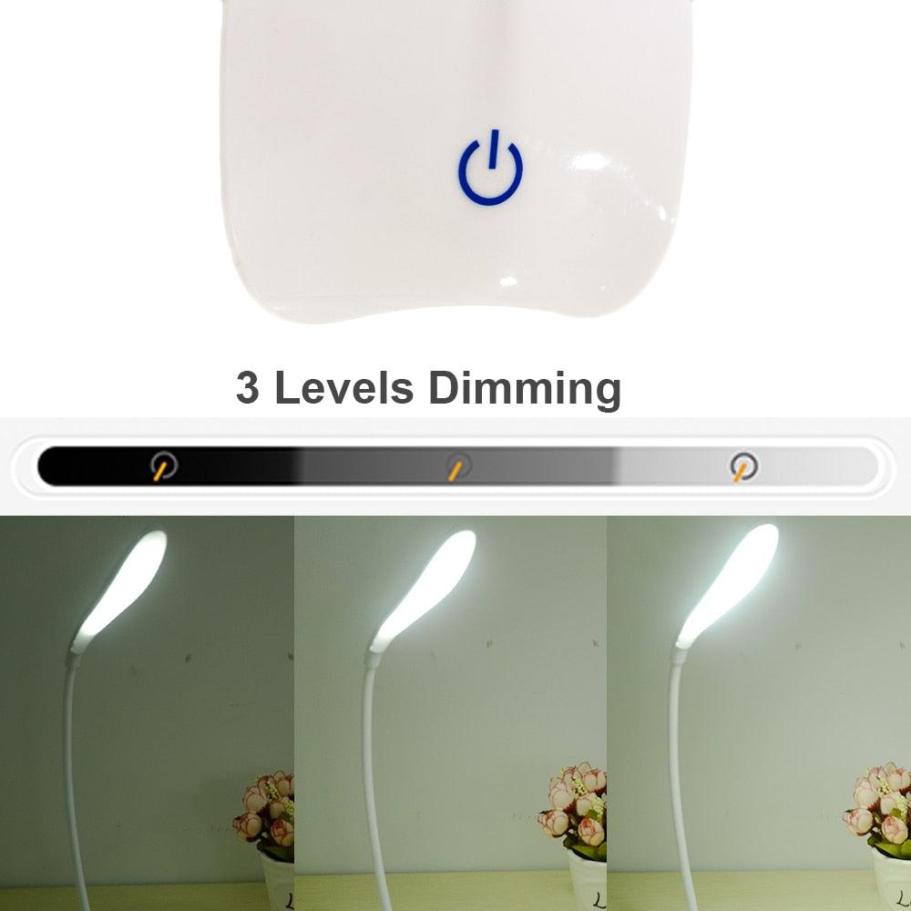 Rechargeable LED Desk Lamp, Portable Eye-Care Work Light