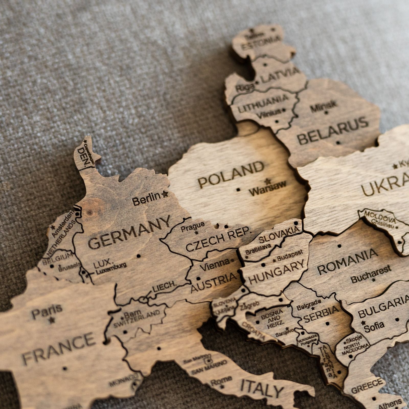 Large Wooden World Map Wall Art – Minimalist Travel Inspired Decor