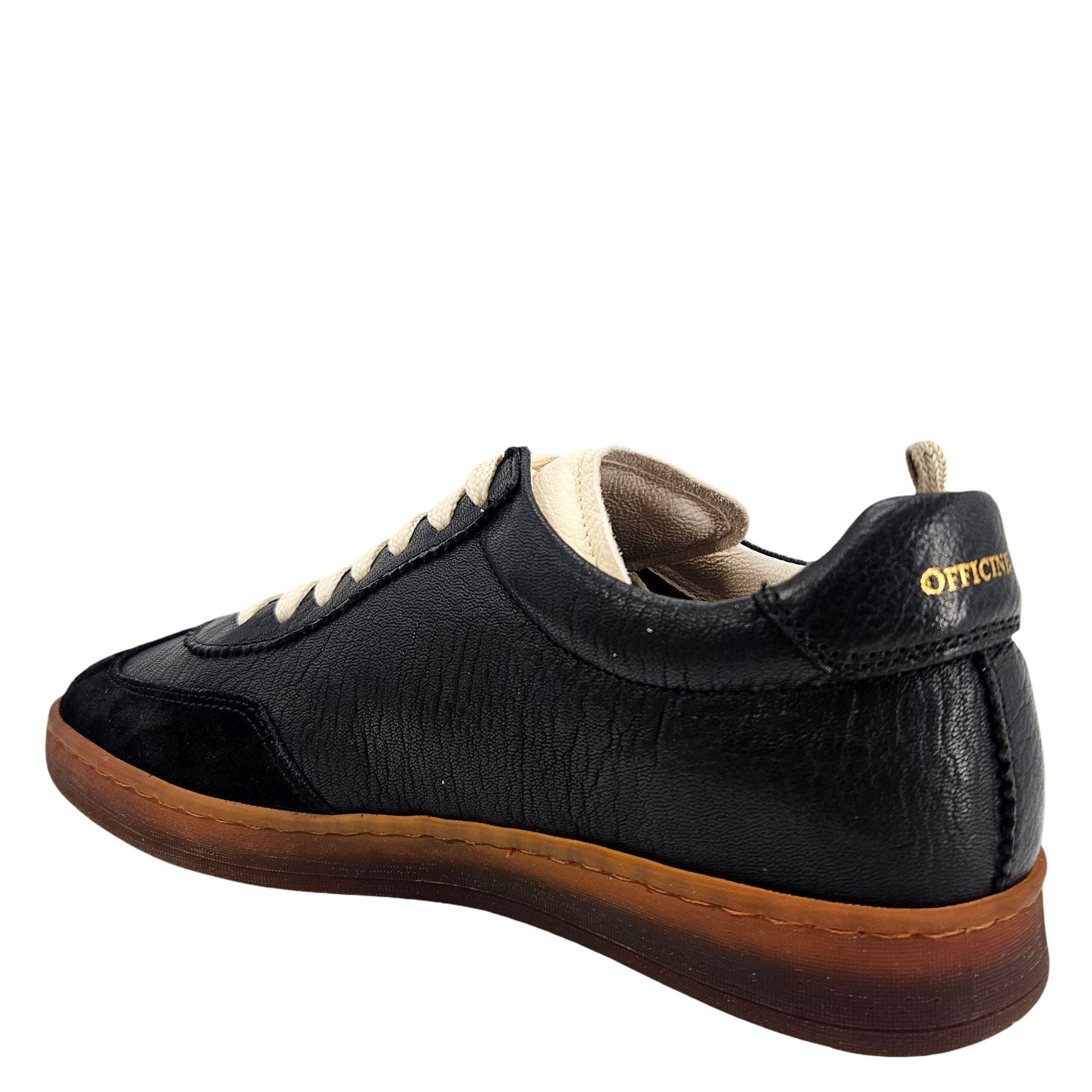 Chance/101 Black Leather Lace Up Sneaker