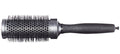 Olivia Garden ESSENTIALS 1 5/8 inch thermal hair styling brush in metallic charcoal grey and matte black.