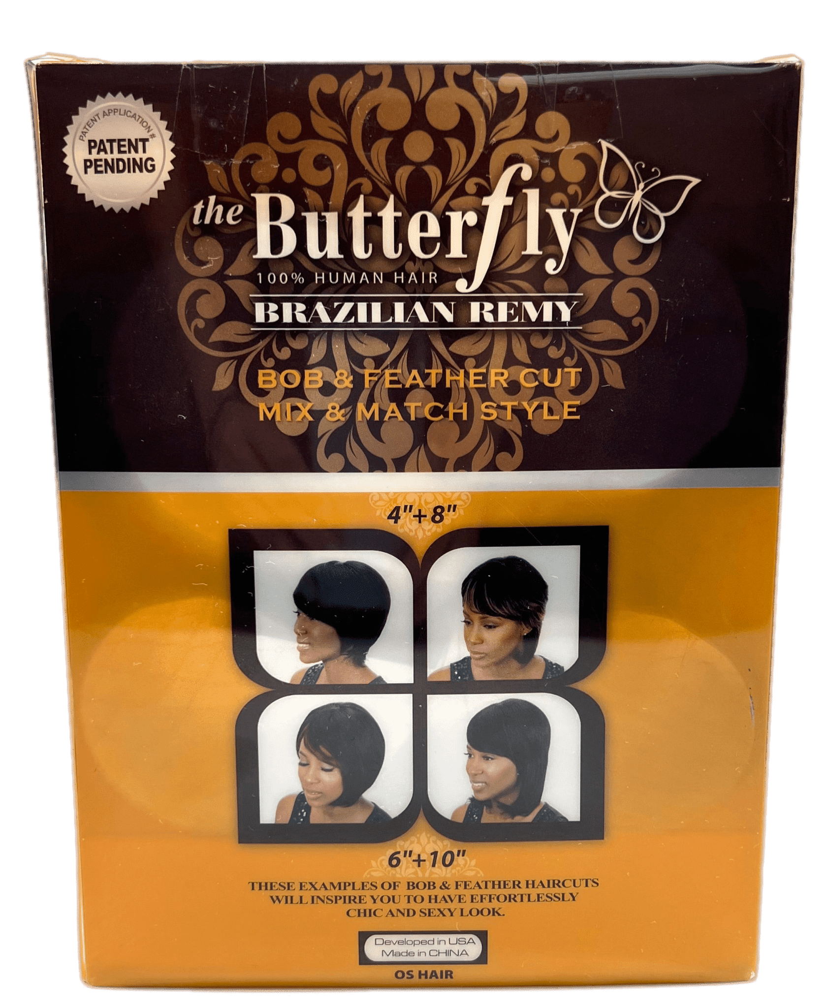 The Butterfly Wrap 100% Human Hair Set in Black