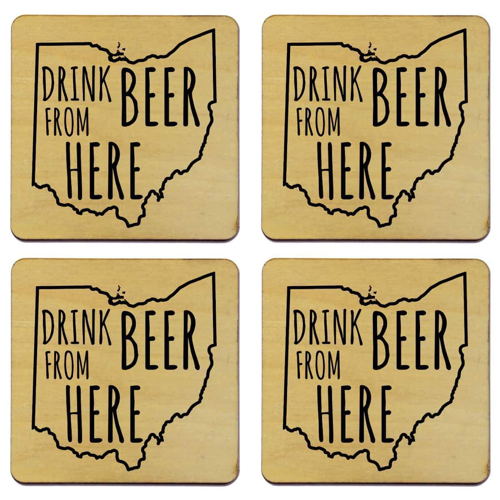 Ohio Drink Beer From Here Coasters