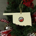 Oklahoma Beer Cap Map Ornaments