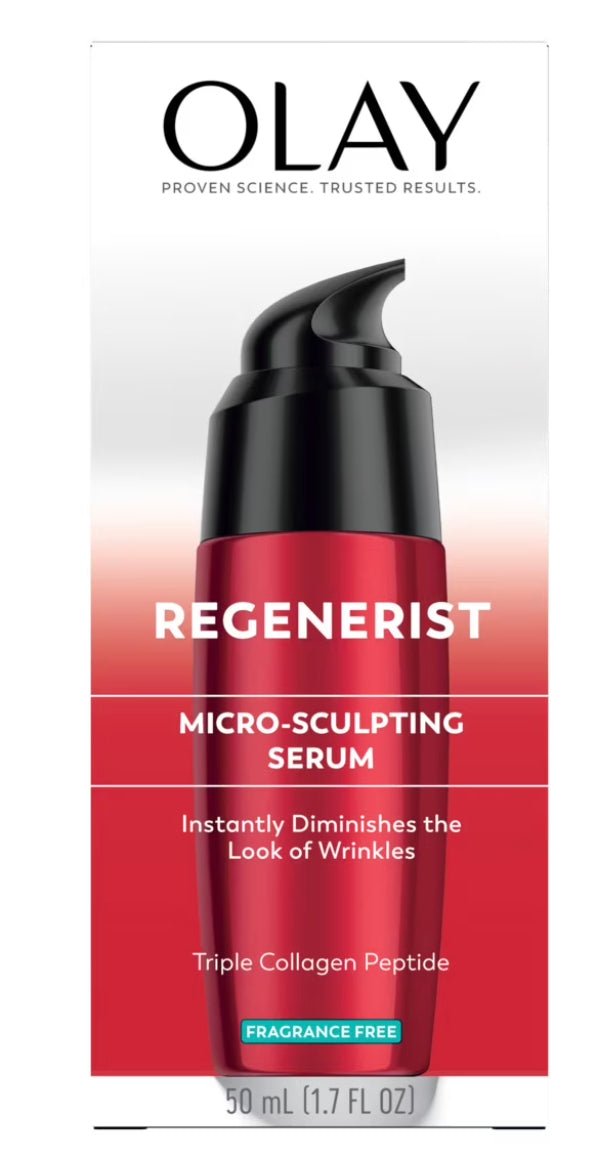 Bottle of Olay Regenerist Advanced Anti-Aging Micro-Sculpting Serum 50ml