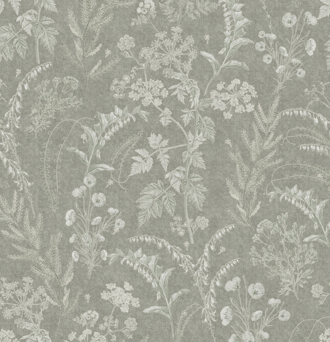 Winsome Floral Removable Wallpaper in Taupe, Sage-Green, White