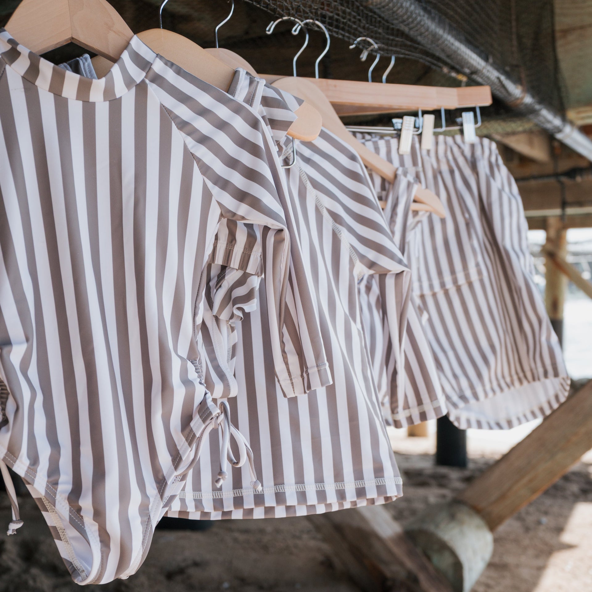 Women's Two Piece Swimsuit | Olive Stripe