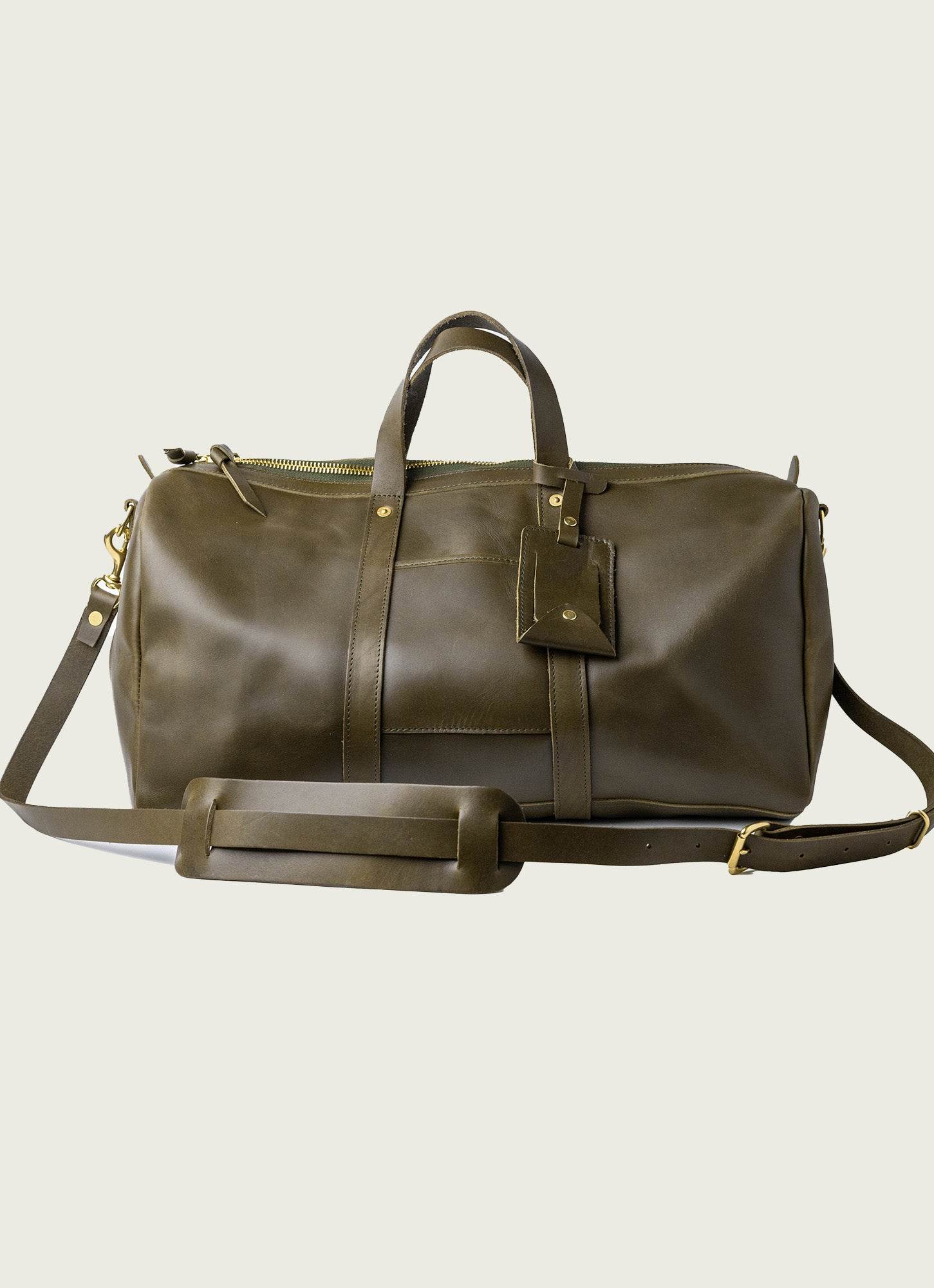 Full-Grain Leather Duffle Bag with Lifetime Guarantee