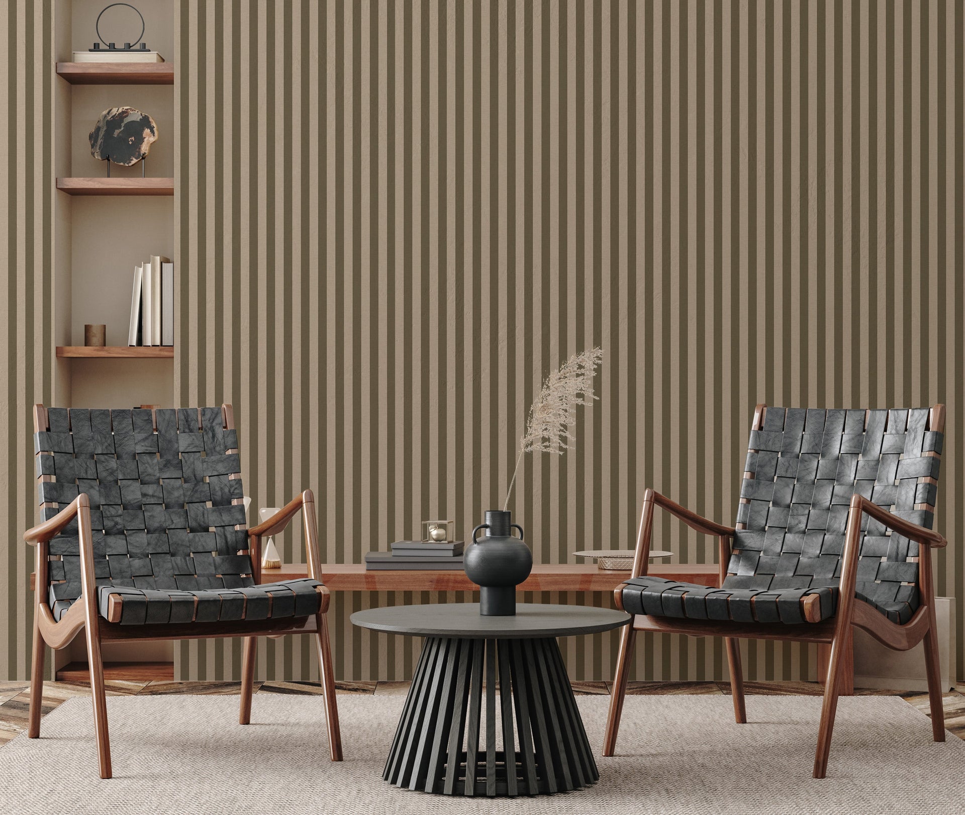 Ashbury Stripe Wallpaper Peel and Stick Removable Design