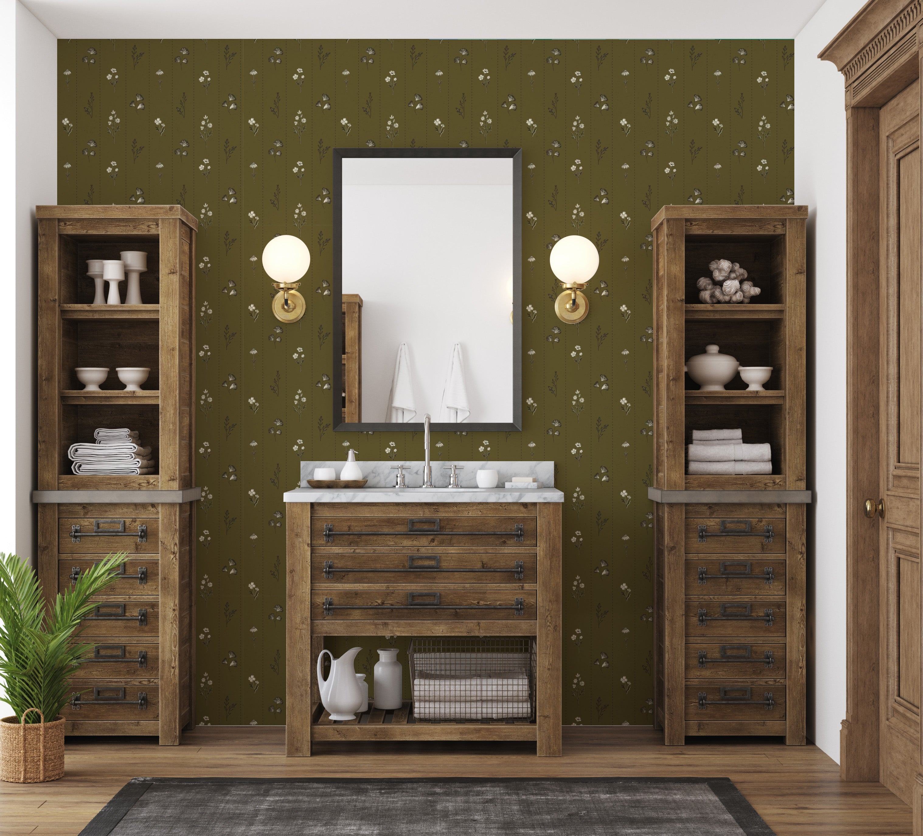 Leni Removable Peel and Stick Wallpaper by The Feral Flower
