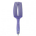 Olivia Garden CurlyHair wide bristle brush in pastel purple, mint green, and pink with grey accents