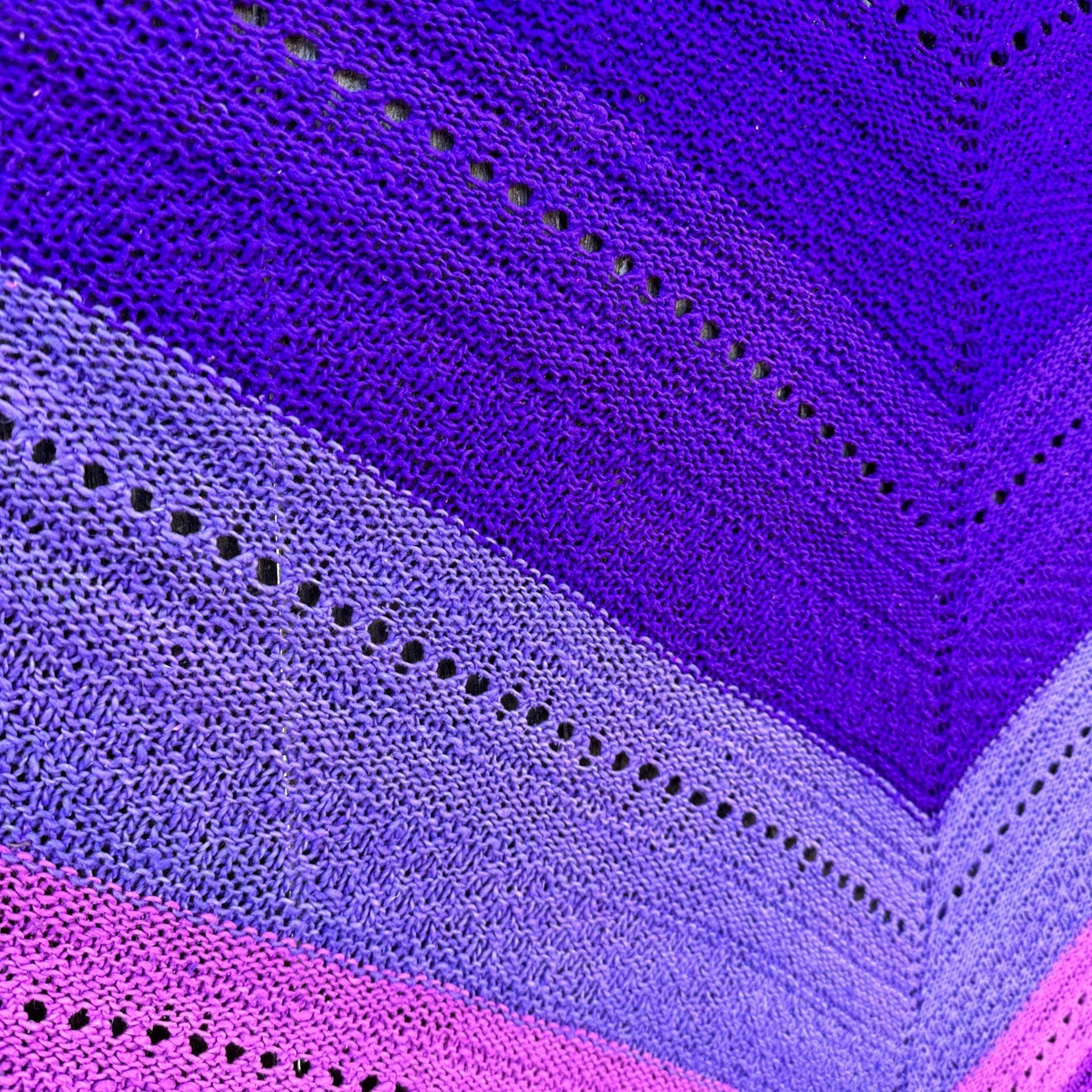 Ombre Stitch Sampler Shawl Knitting Pattern for Silk Yarn