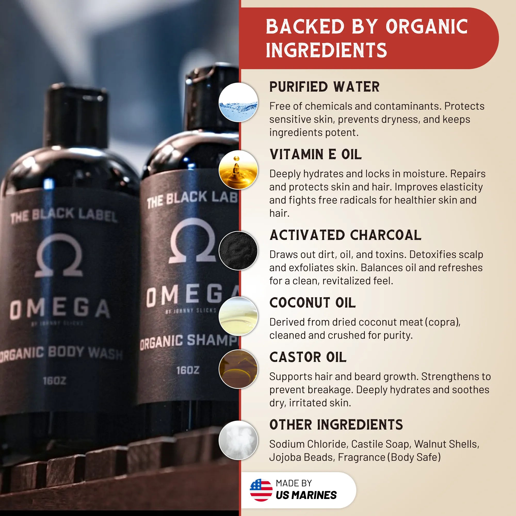 Omega Organic Body Wash 16oz All-Natural Skincare - Image 3