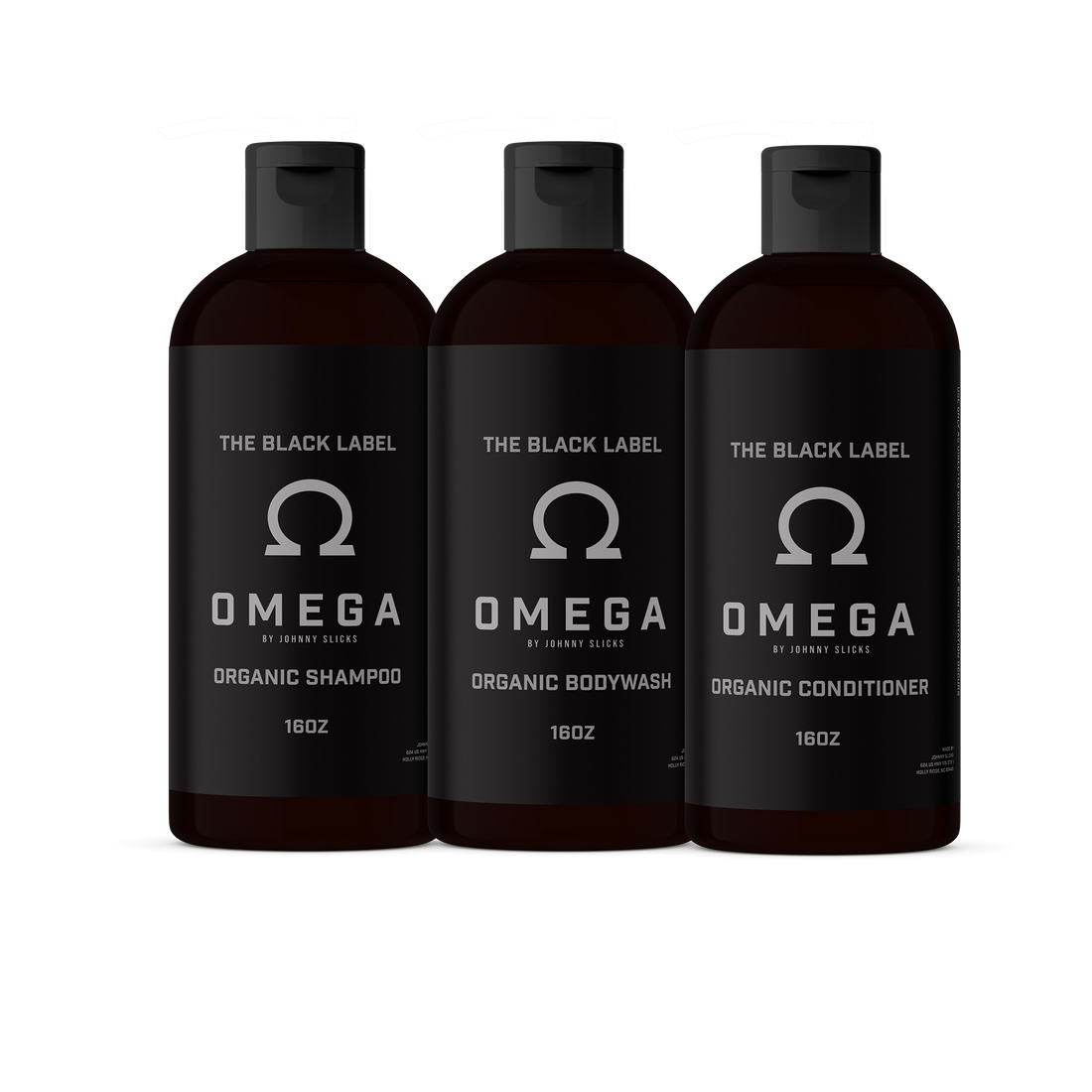 Black Label Shower Set Organic Shampoo Body Wash and Conditioner - Image 2
