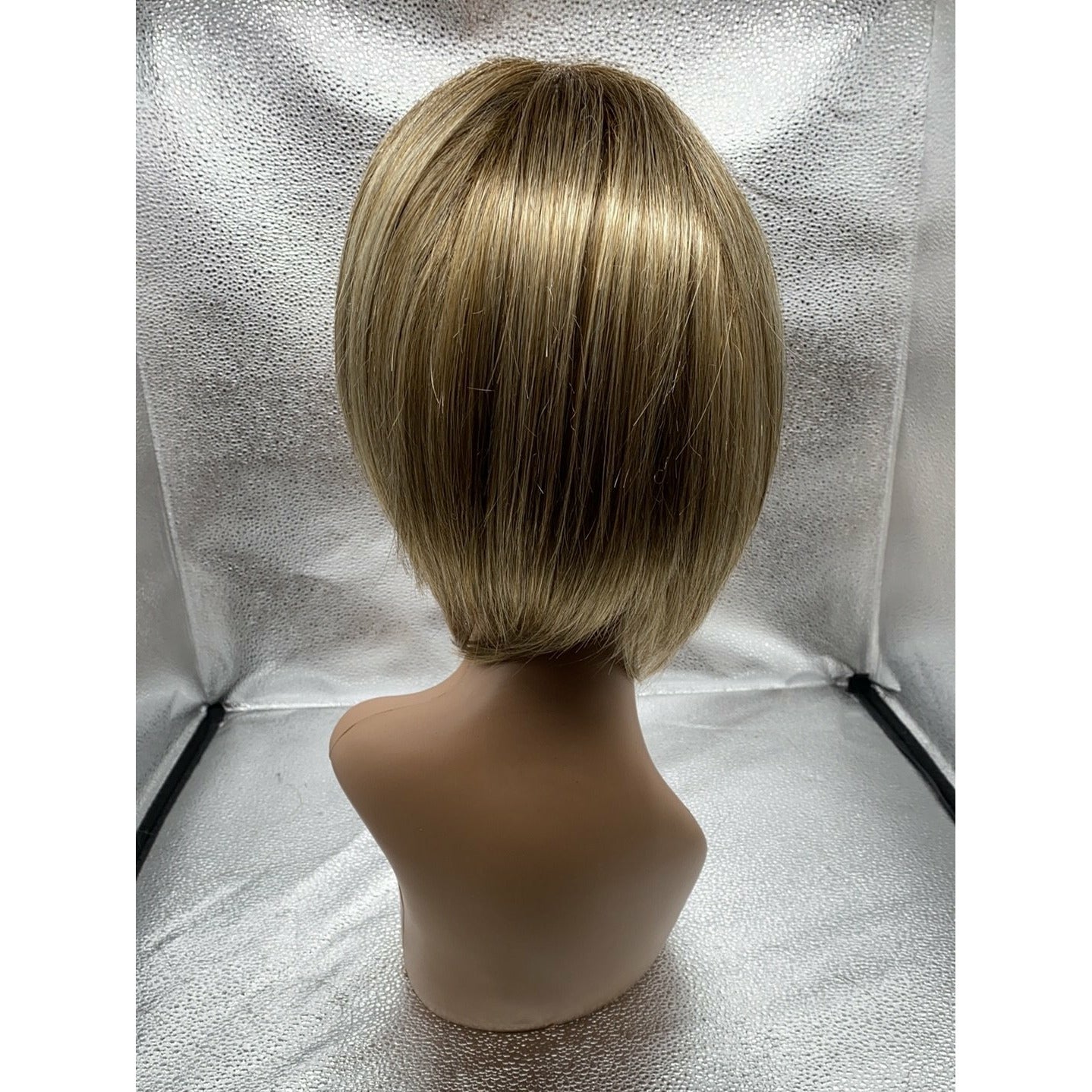 On Edge Synthetic Lace Front Wig with Mono Part, Rooted Blonde