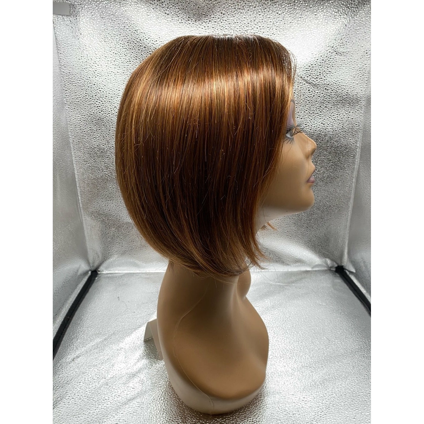 On Edge Synthetic Lace Front Wig with Mono Part, Rooted Blonde