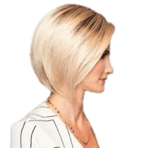On Edge Synthetic Lace Front Wig with Mono Part, Rooted Blonde