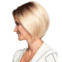 On Edge Synthetic Lace Front Wig with Mono Part, Rooted Blonde