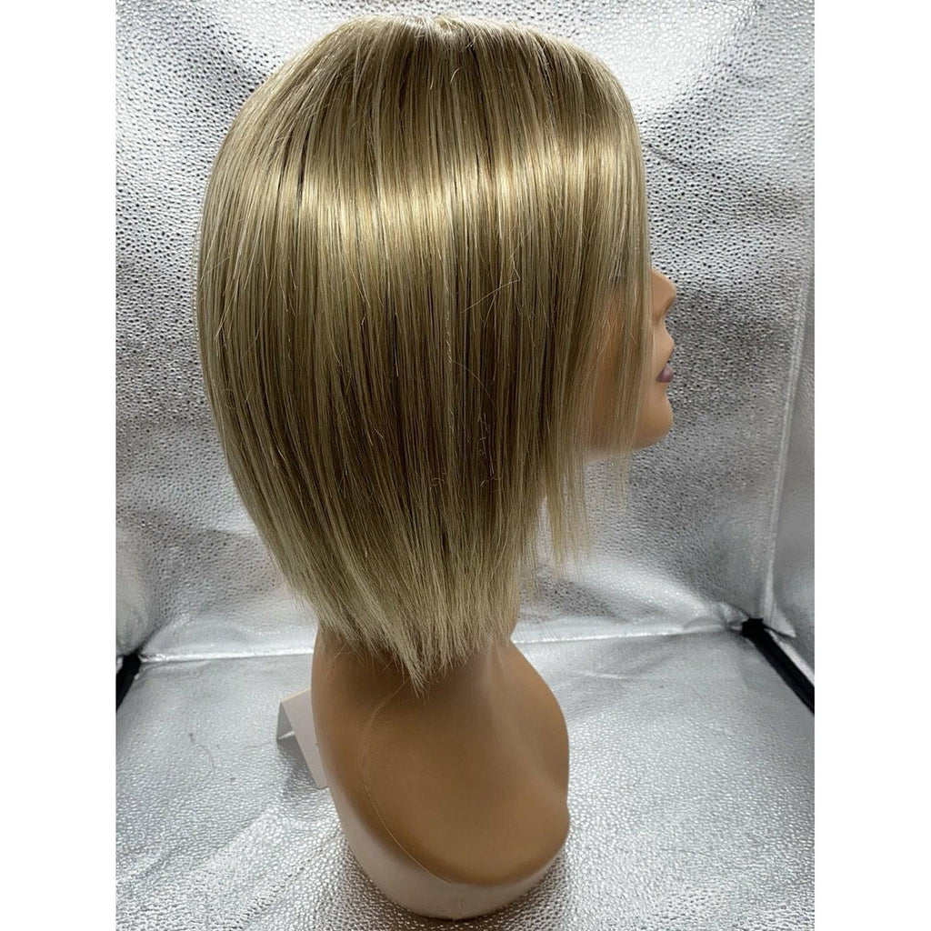 On Edge Synthetic Lace Front Wig with Mono Part, Rooted Blonde