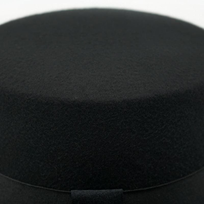 Classic Retro Wide Brim Fedora Hat with Belt Detail