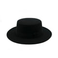 Classic Retro Wide Brim Fedora Hat with Belt Detail