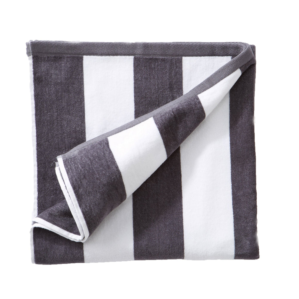 Cotton Velour Cabana Stripe Beach Towel - Novia Collection