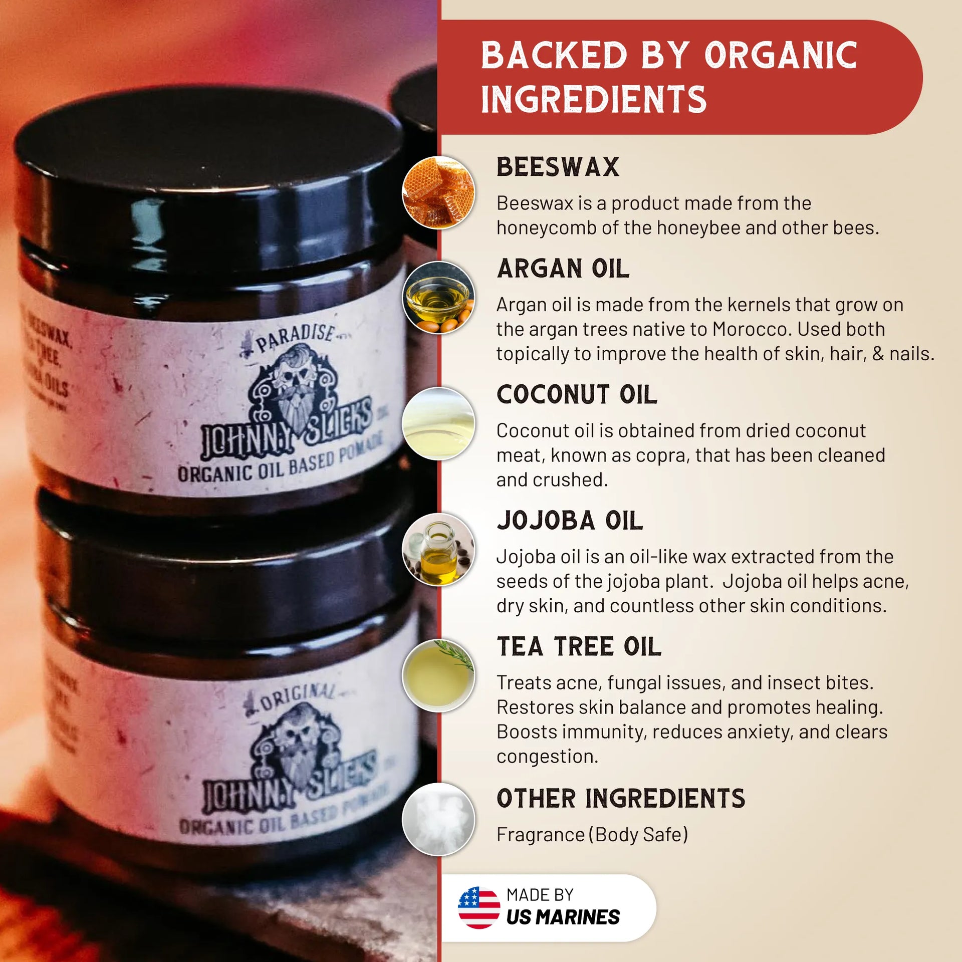Original Organic Oil Based Hair Pomade Low Hold High Shine - Image 3